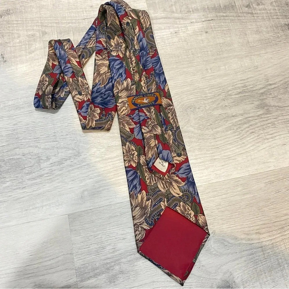 Marsh Creek Cravate Floral French Tapestry Necktie 100% Silk - Picture 2 of 7